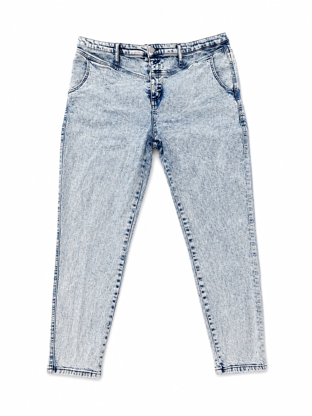 Acid Wash High Rise Mom Jeans Women’s 18 Light Blue 90’s Style Y2K Wild Fable
